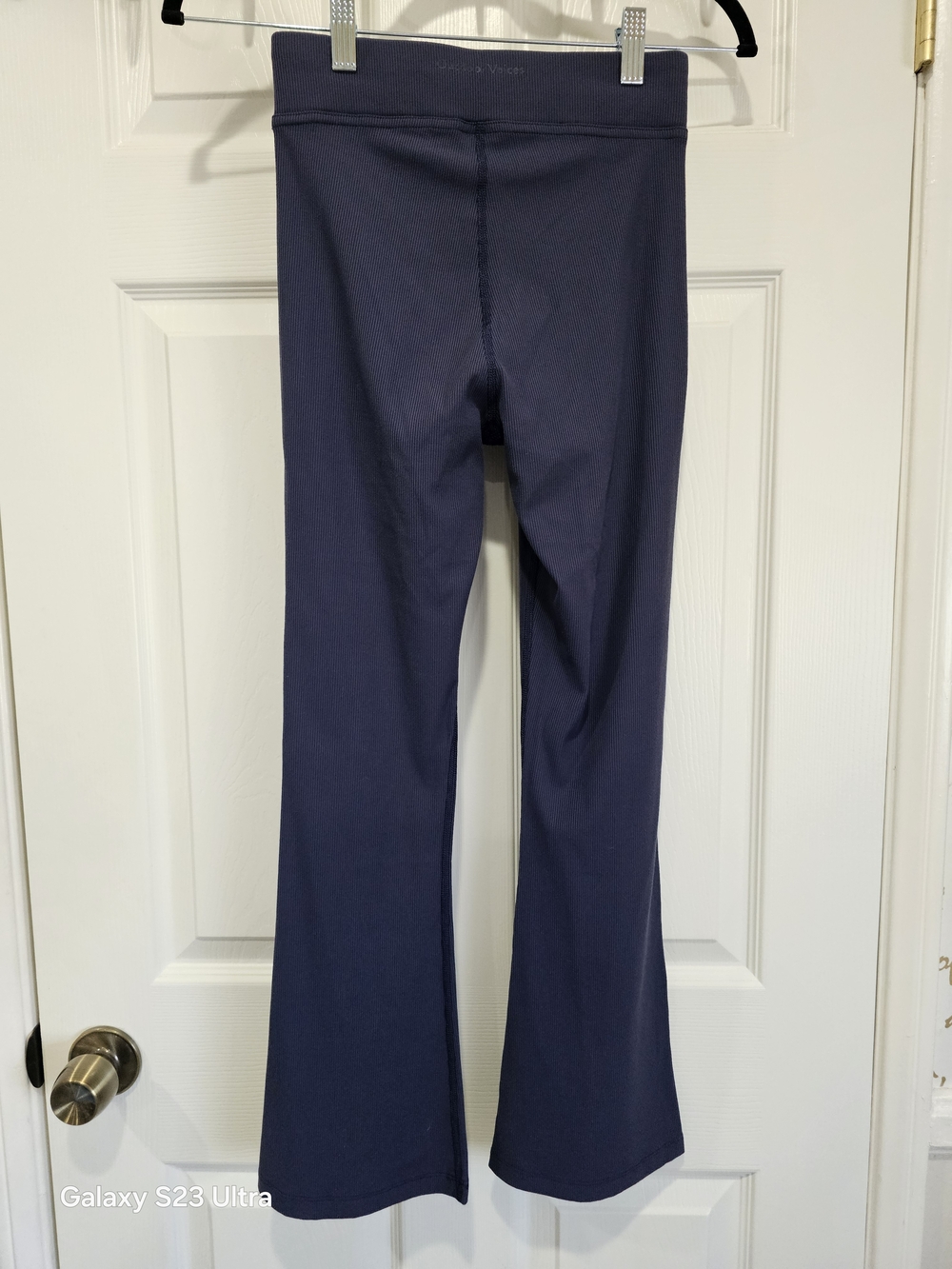 Outdoor Voices Superform Ribbed Dark Navy Flare Yoga Pants XS - Picture 7 of 14